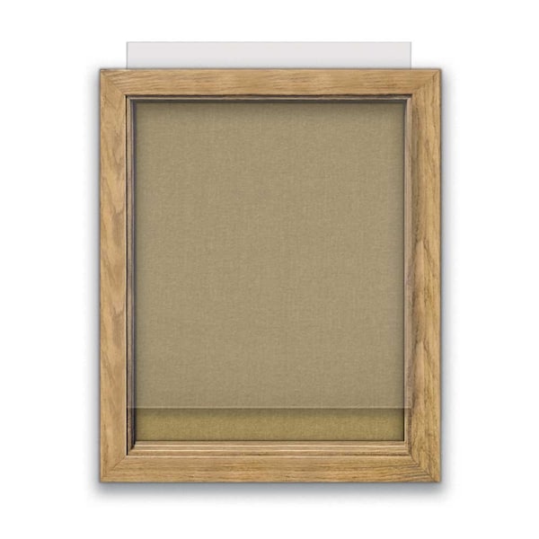 Indoor Enclosed Combo Board, 72"x36", Bronze Frame/White Porc & Amethyst